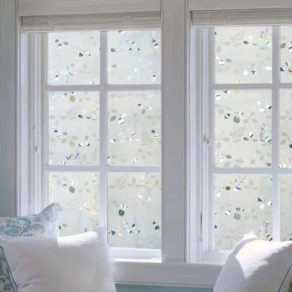 New Frosted Window Privacy Film Static Cling Removable Frosted Glass Stickers UV Blocking Window Stickers Glass Windows