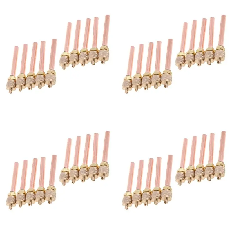 【flash-sale-】40pcs-access-valve-1-4-inch-sae-1-4-inch-od-2755-inch-stem-strong-core-ac-air-conditioner-refrigeration-access-val