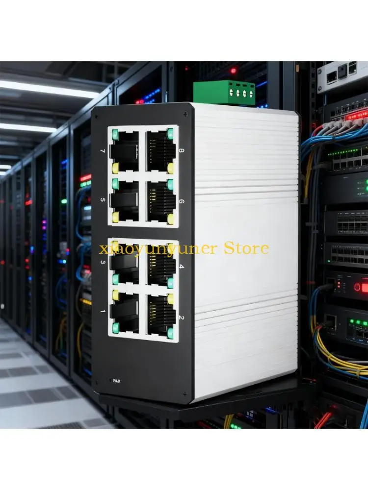 

P9JB Fast Data Transfer 8 Port Mini Industrial Ethernet Switches Aluminum Construction