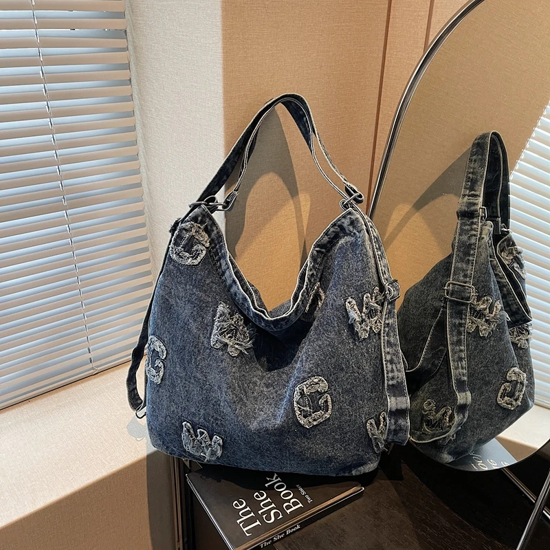 الدنيم عالية الجودة رسالة موضة حقائب الظهر عادية متعددة الاستخدامات 2025 رائجة البيع حقائب نسائية سستة العصرية حقيبة ظهر ذات سعة كبيرة