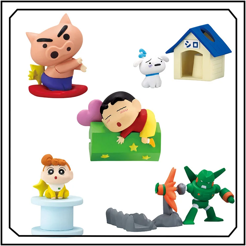

Crayon Shin-chan BANDAI Gashapon Office Desktop Mini Cartoon Characters Ornament Children's Day Gifts Action Figure Model Toys
