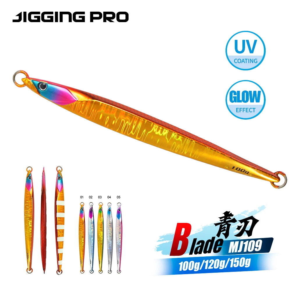 JIGGING PRO 100g 120g 150g Vertical Jig Speed Metal Jig Asymmetrical Jigging Lure Saltwater Fishing Bait