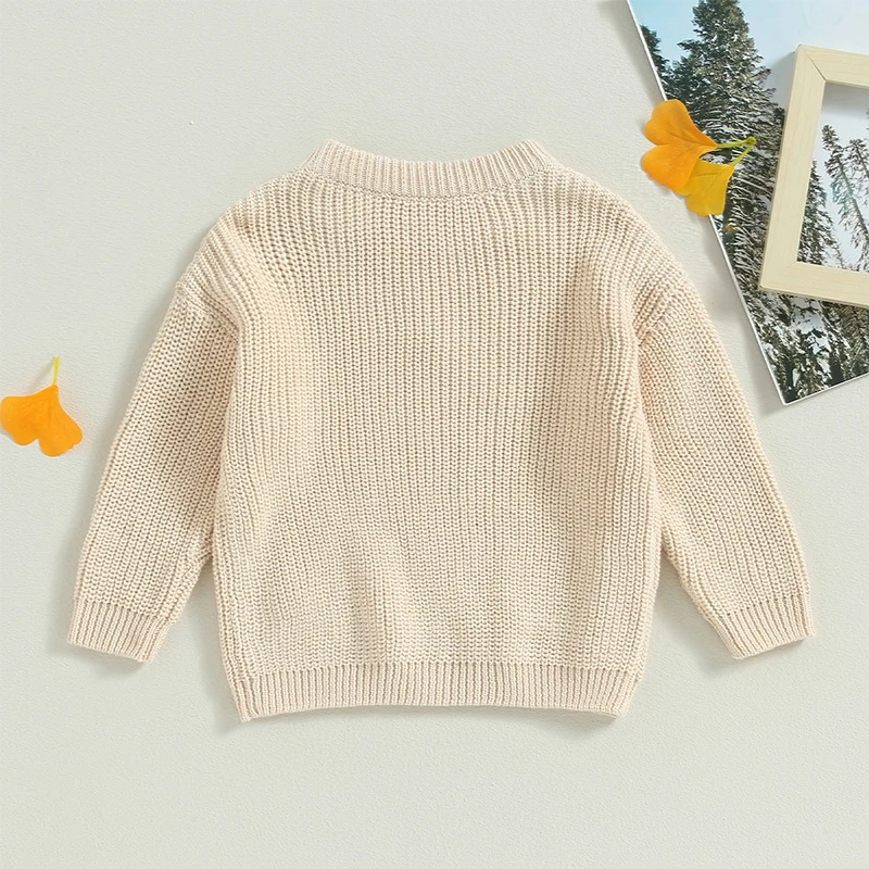 Baby Girls Boys Lovely Flower Sweaters New Autumn Kids Baby Winter Warm Knit Pullover Clothes Casual Outfits Knit Girls Sweaters