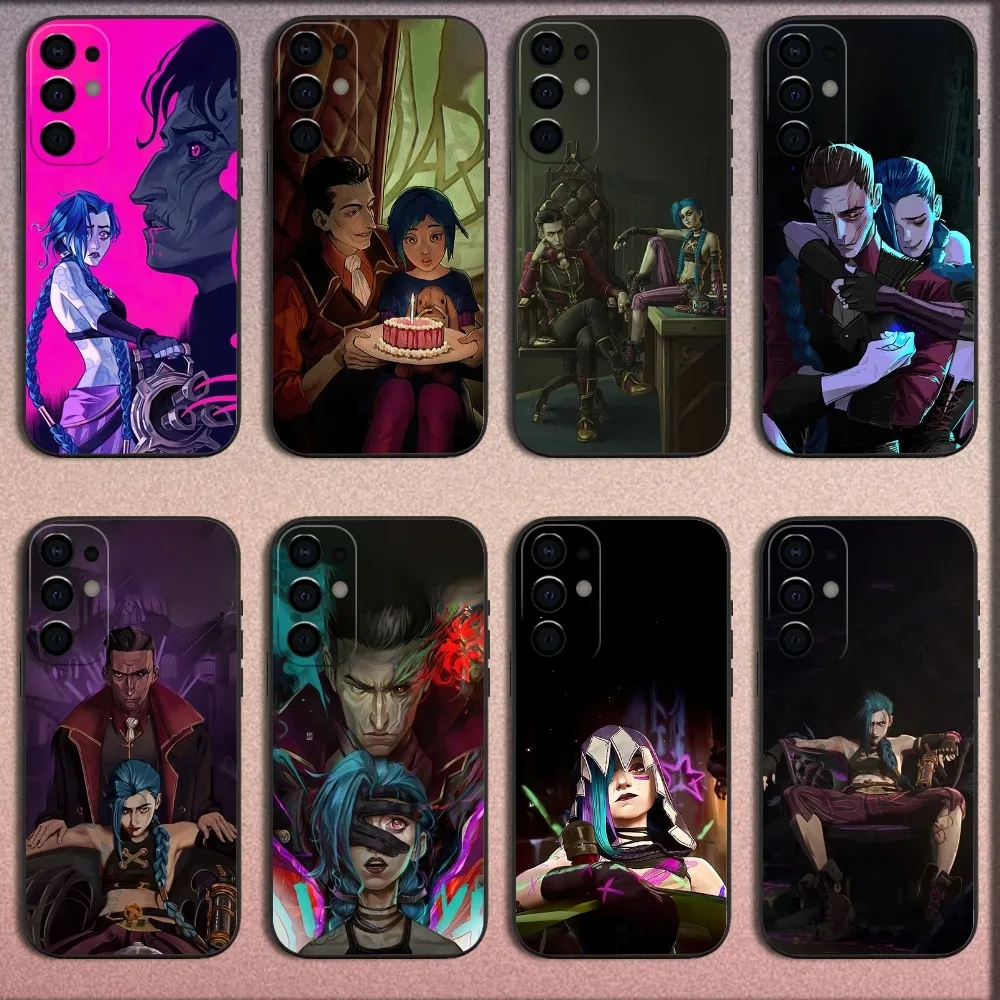 S-Silco Arcane Jinx Phone Case For Samsung S25,S24,S21,S22,S23,S30,Ultra,S20,Plus,Fe,Lite,Note,10,9,5G Black Soft Cover