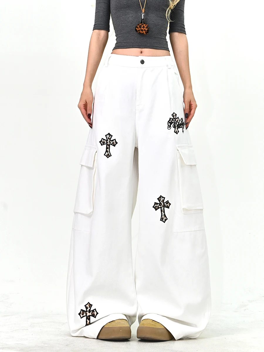 

Street Sle Women's Casual Pants Leopard Print Lazy Crossbody Knife Dragging Loose Floor-Length Trousers Spring 2026 New Arr...