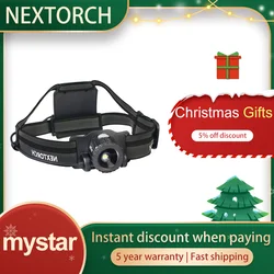 NEXTORCH myStar-linterna frontal V2.0 de 760 lúmenes, con zoom, recargable, ajustable, para pesca y acampada