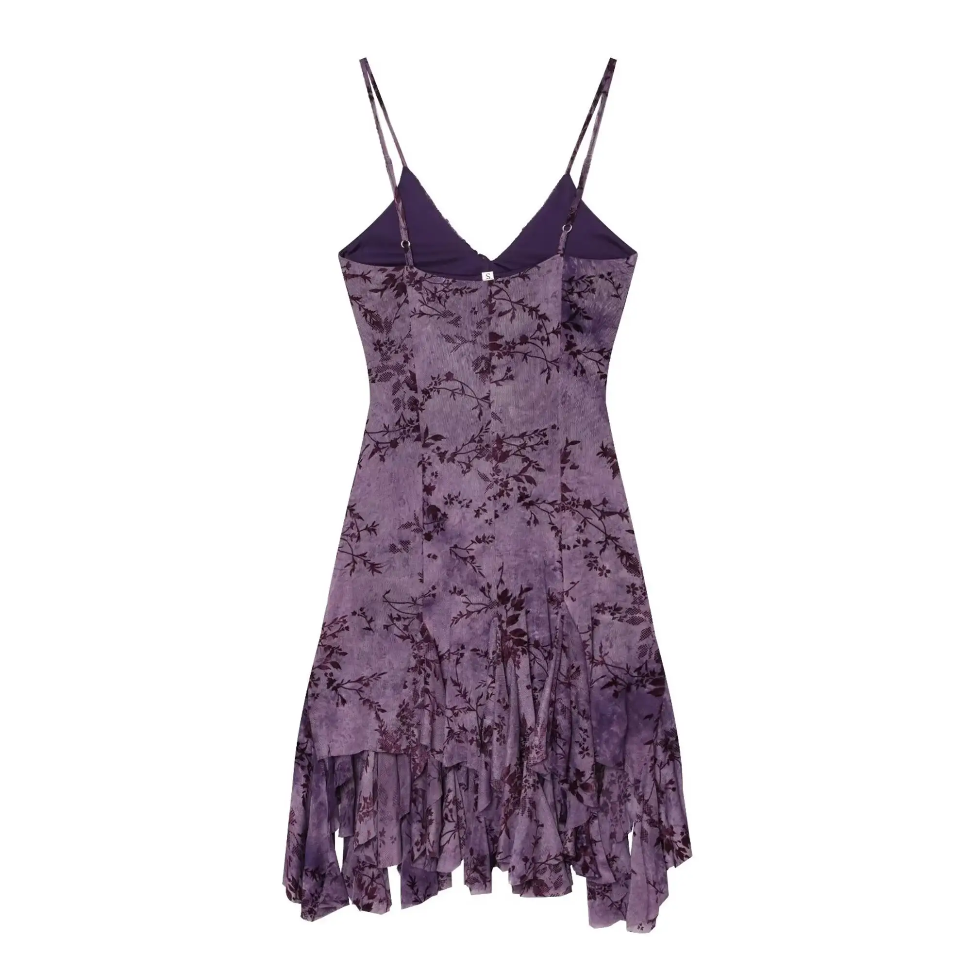 TFMLN Sexy Rüschen-Trägerkleid für Damen Ärmellos Rückenfrei V-Ausschnitt Party-Abendkleider Schlankes Damenkleid Neu 2026 Sommer – Detail 3
