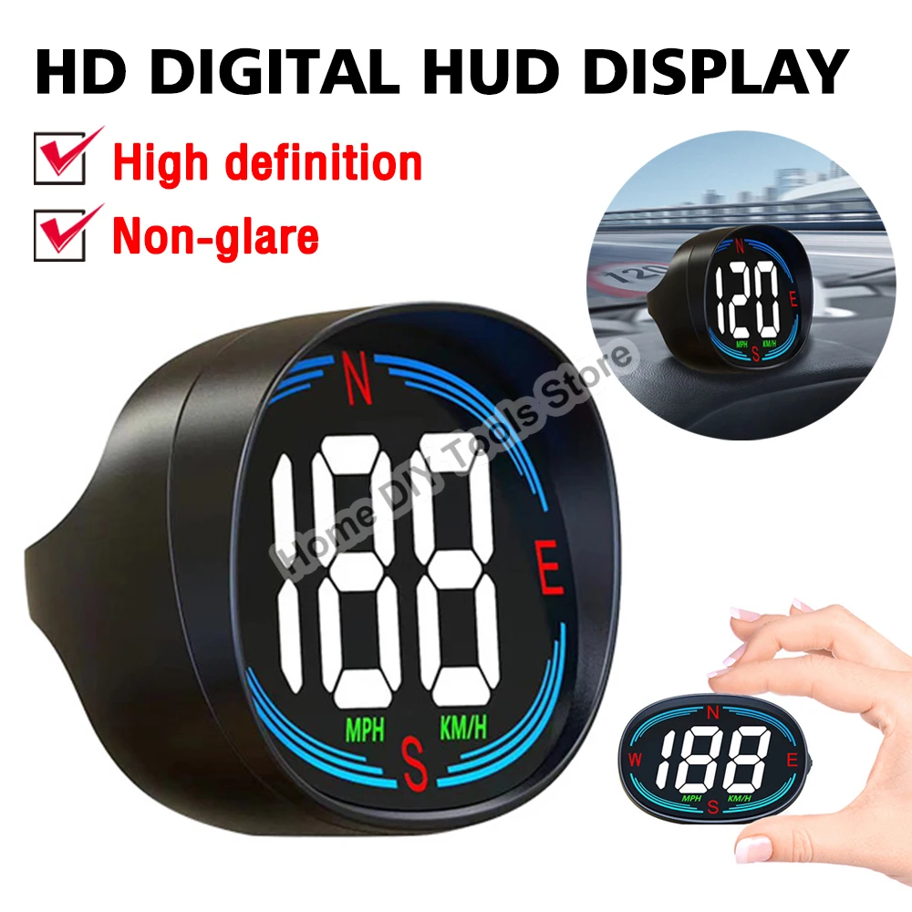 

H2 HUD Head Up Display Car Digital GPS Speedometer Gauges Universal for All Cars Pickup Trucks with USB Port Compass Speed Meter