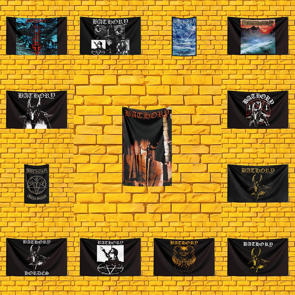 Bathory Tribute Music Flag 3x5 FT Polyester Decorative Banner For Home Bar Music Room Gift