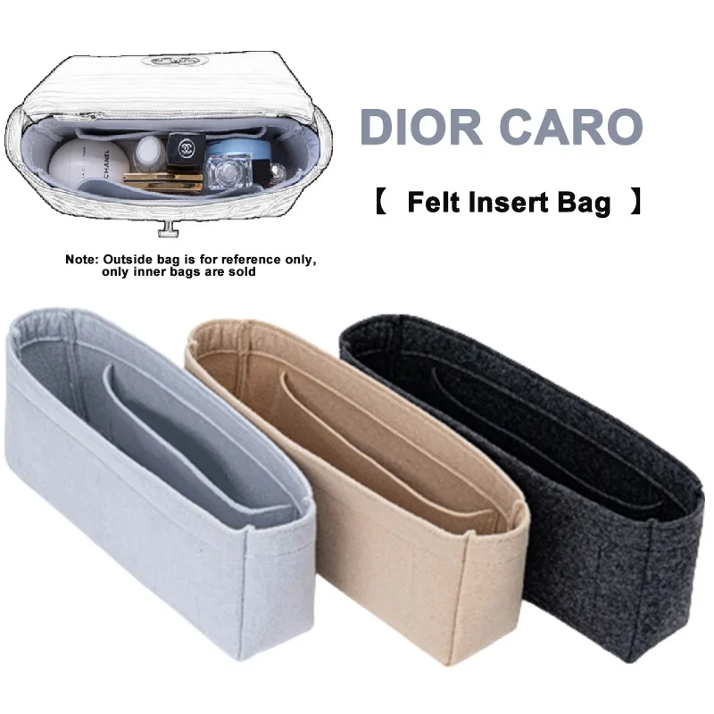 Fits For D-CARO Flap Felt Insert Bag Organizer Shaper Insert Makeup Travel Inner Purse Portable Cosmetic CD Handbag Organizer