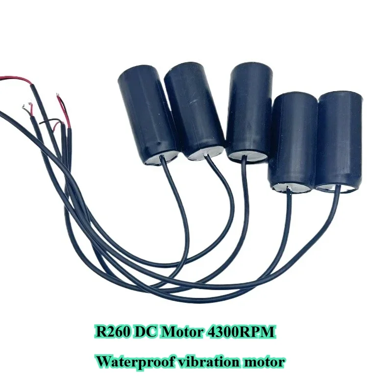 2pcs R260  DC 5V-12V Motor 4300RPM Cylindrical Vibration Motor Waterproof Vibration Motor Frog Farming Vibration Food Dish