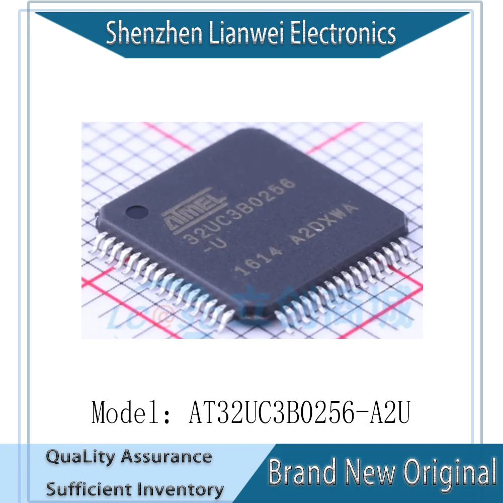 

100% New Original AT32UC3B0256-A2U 32UC3B0256 IC MCU Chipset TQFP-64