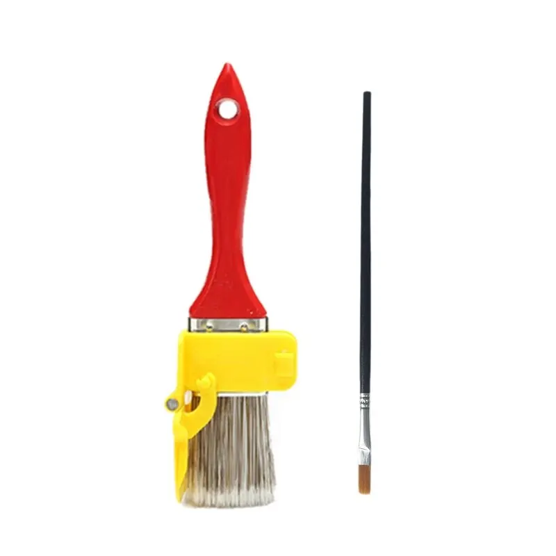 Edge Paint Brush Wooden Handle Edger Brush Paint Edge Trimmer Multifunctional Corner Paintbrush Handheld Painting Tool For Walls