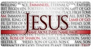 Jesus Quotes Christian Quotes License Plate Cover for Car (new) sign