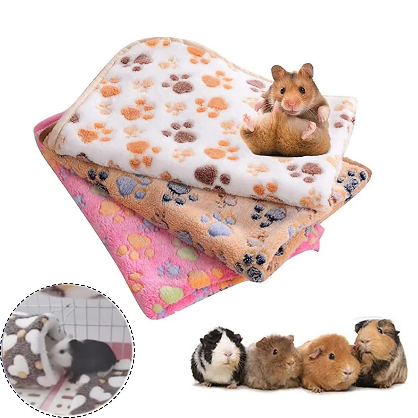 

Hamster Guinea Pig Blanket Small Pet Item Soft Warm Bed Sleep Mat Flannel Fleece Pad for Rabbit Hedgehogs Small Pet Accessories