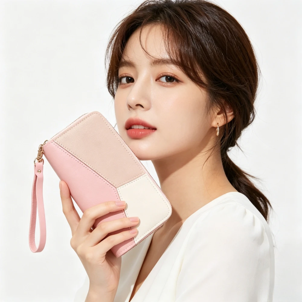 

Simplicity Fashion Zipper Wallets Womens Long Purses Handbags Coin Purse Cards Holder PU Leather Billfold Wallet