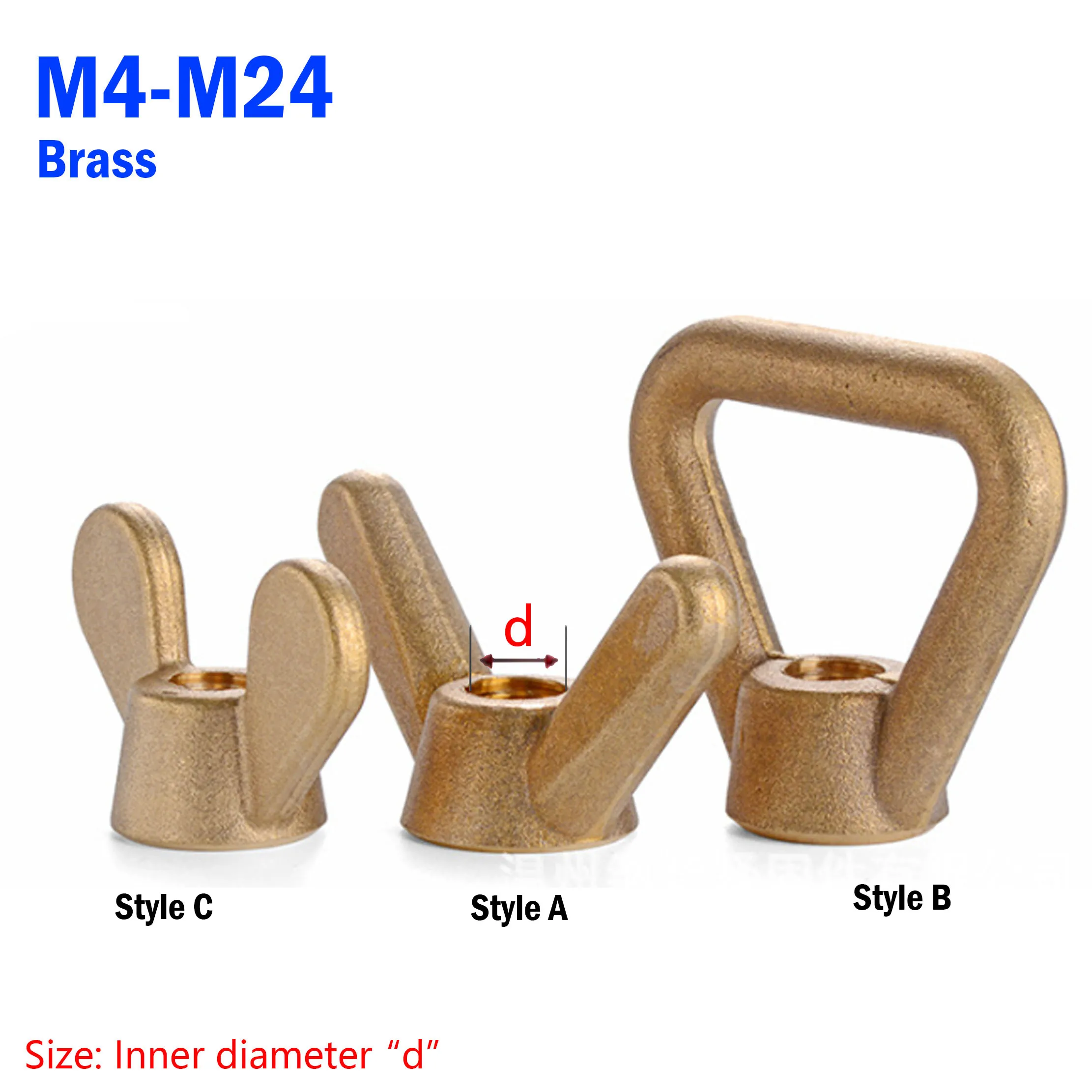 Metric Brass  Special-shaped Hand Screw Nut C Lifting Eye Nuts Ring Eyebolt Ring Hooking Nut