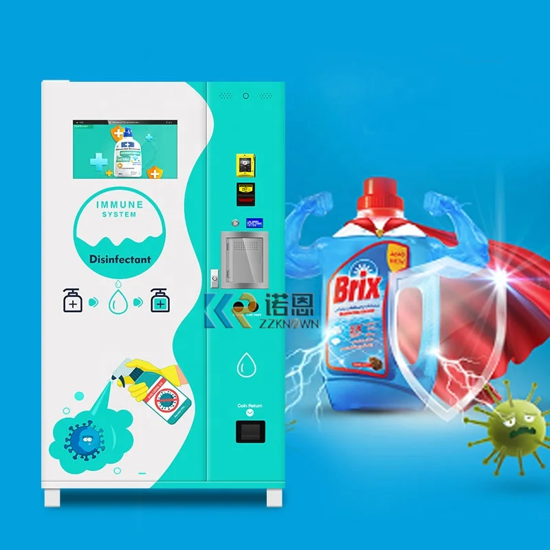 24 Hours Service Touch Screen Custom Combo Vending Machines Automatic Laundry Liquid Detergent Vending Machine for Sale