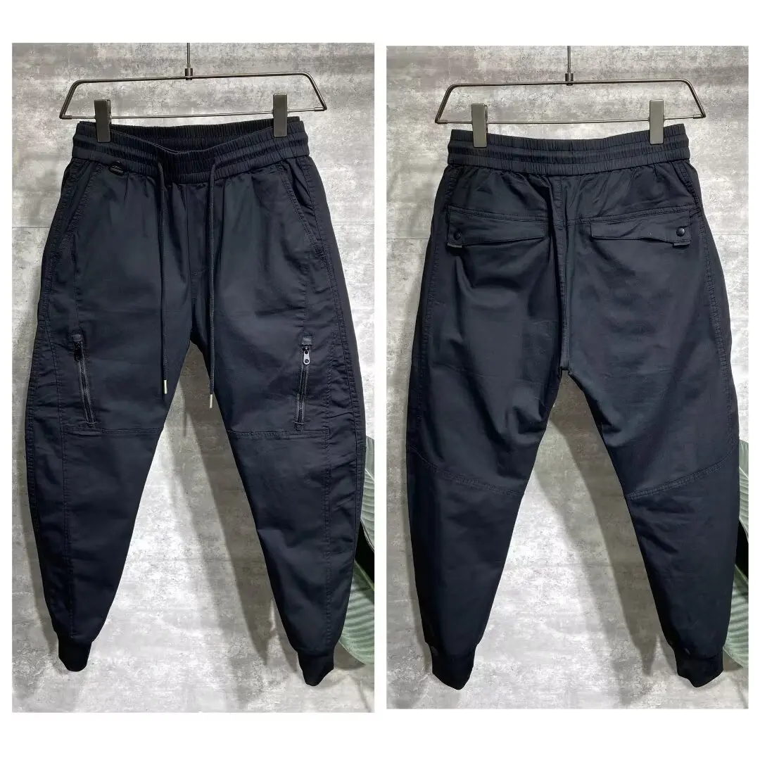 Pantalones bombachos con cordón para hombre, pantalones deportivos informales para correr, hasta el tobillo tela transpirable, ropa y2k