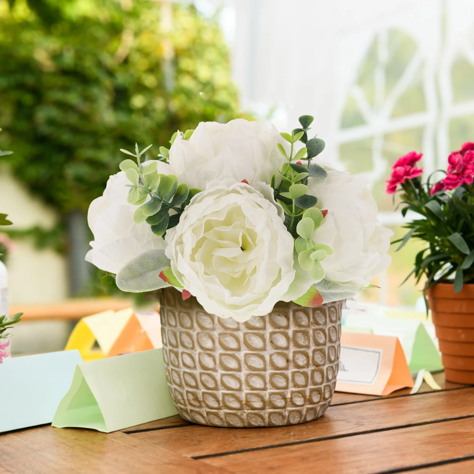 

American Style Peony Ball Ornament Fake Flowers Silk Wedding Bouquets for Bride