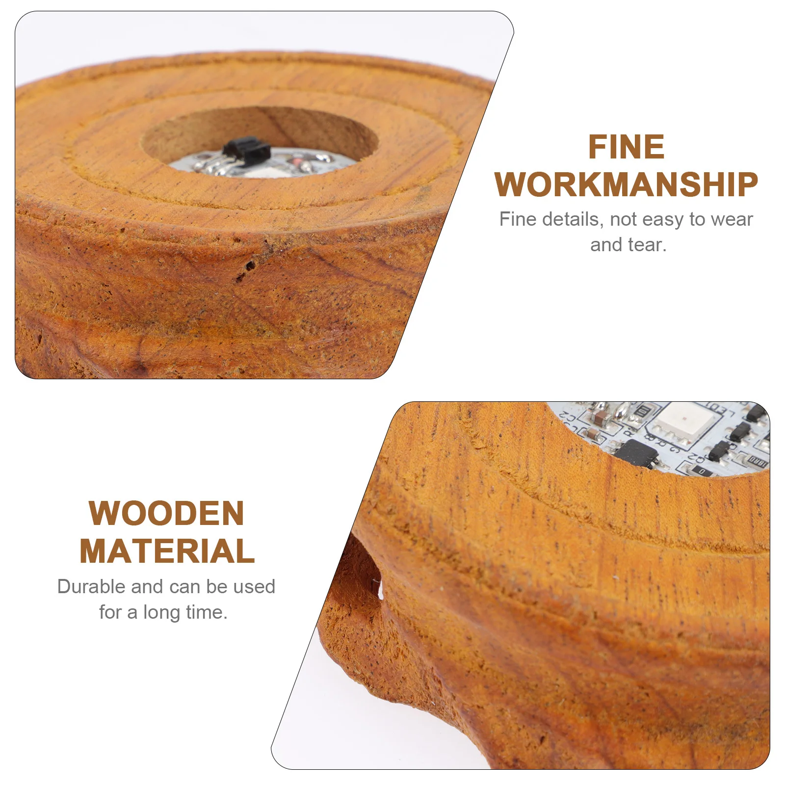 Led ليلة مزهرية مضيئة مزودة بقاعدة خشبية مضاءة كريستال كرة زجاجية حفل زفاف ديكور الزجاج المجال عرض حامل الإضاءة حامل