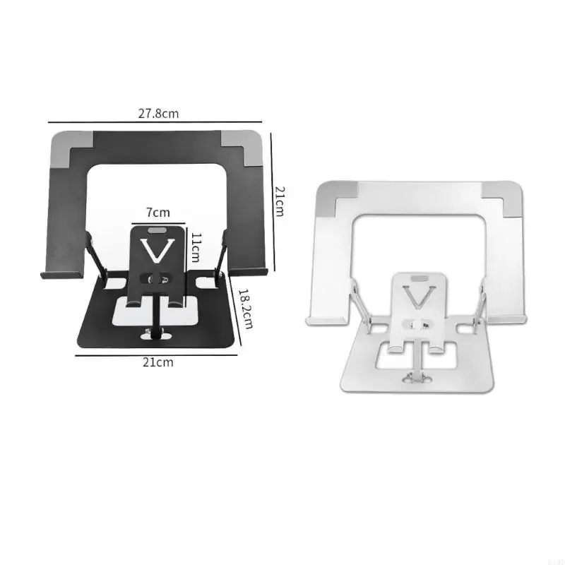 Carbon Steel Laptop Stand Foldable Desktop Bracket Multiple Devices Compatibile Adjustable for 8.4-11Inch Screens 896C