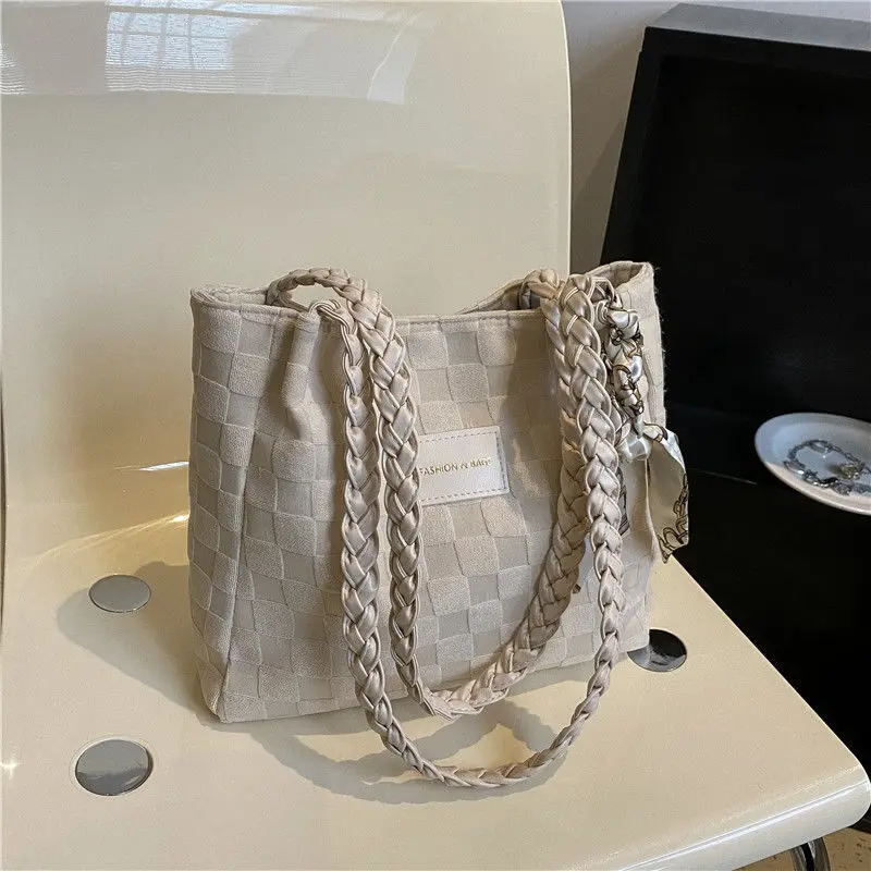 Neue modische Flow große Kapazität lässig leichte Leinwand Handtasche modische Straße eine Schulter Paket