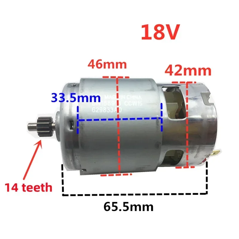 14 Teeth 18V MOTOR 629937-8 629834-8 for Makita DF457DWE HP457D DF457D DHP453 BHP453 BDF453 DDF453 DDF453RFE 8390D 8391D 6390D 6