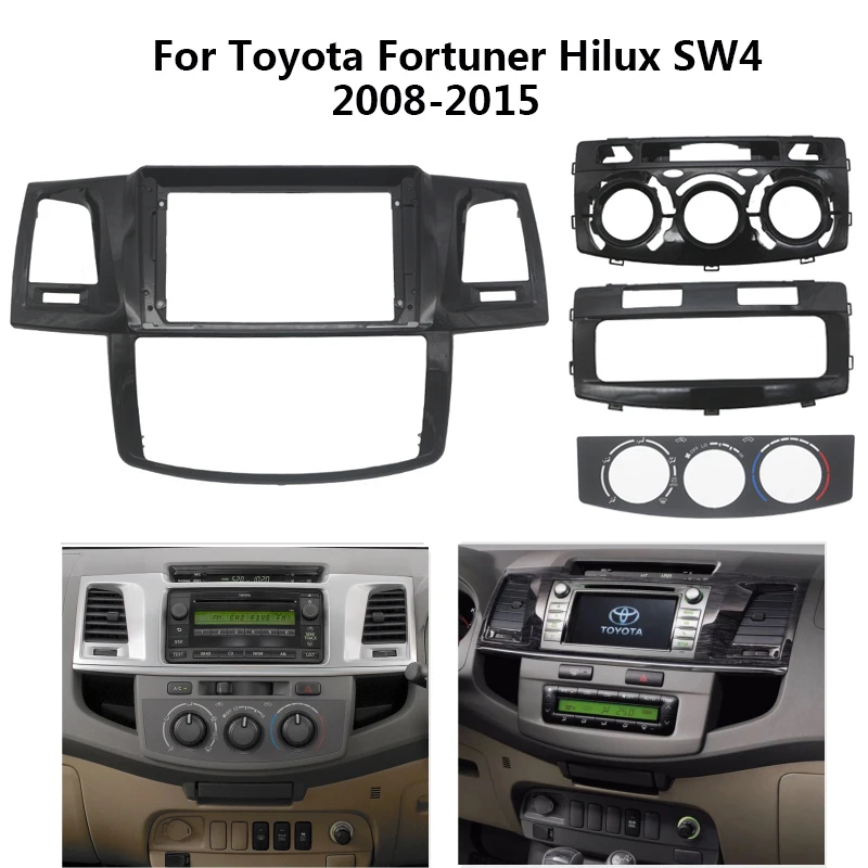 

9-дюймовый автомобильный радиоприемник, панель установки, накладка на приборную панель, комплект рамки для Toyota Fortuner Hilux SW4 2008-2012 2013 2014 2015