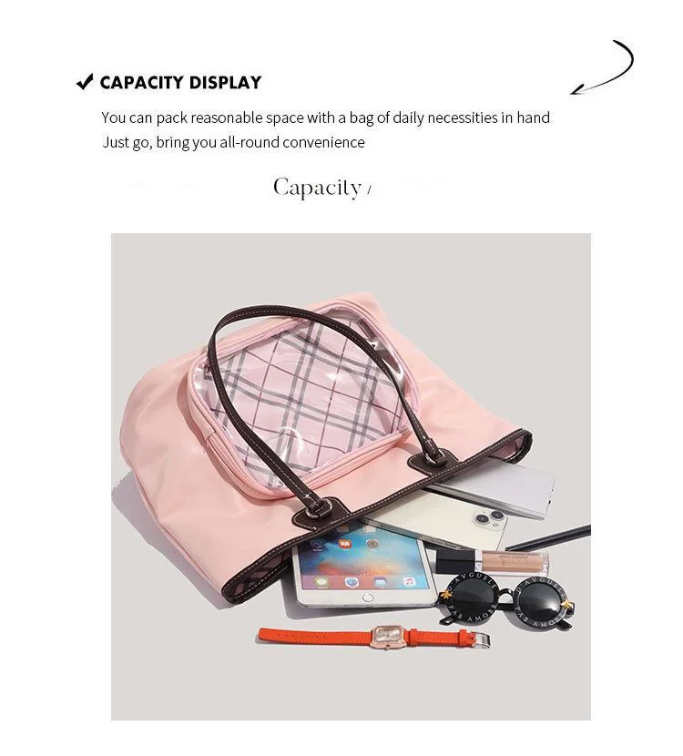 CHARHP&KEJNT borsa tote in stile college con motivo a quadri trasparenti per alleviare il dolore, dolce borsa a tracolla_voghion.com