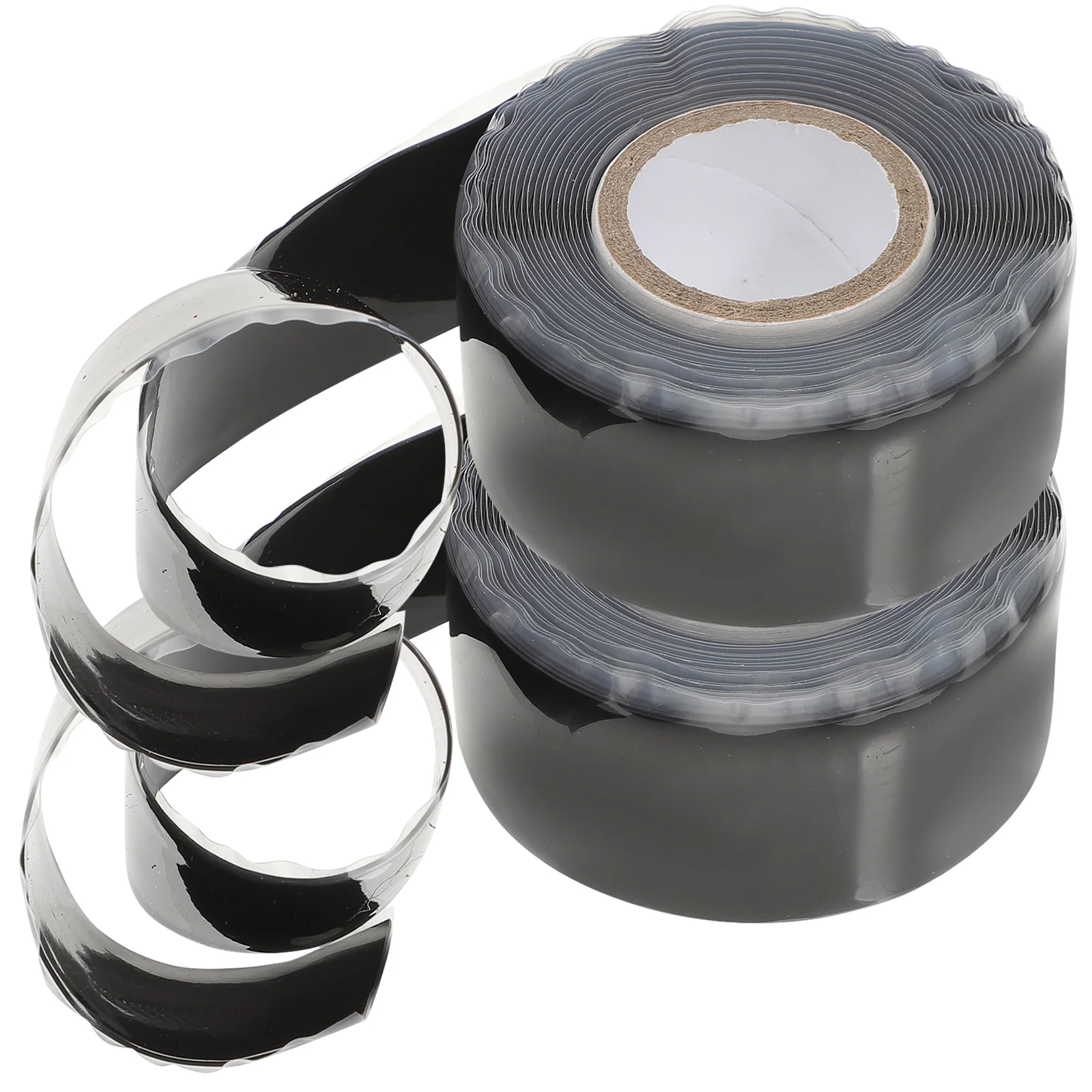 2 Pcs Water Pipe Repair Tape Duct Emergency Hose Rubber Black Boobtape Leak Seal