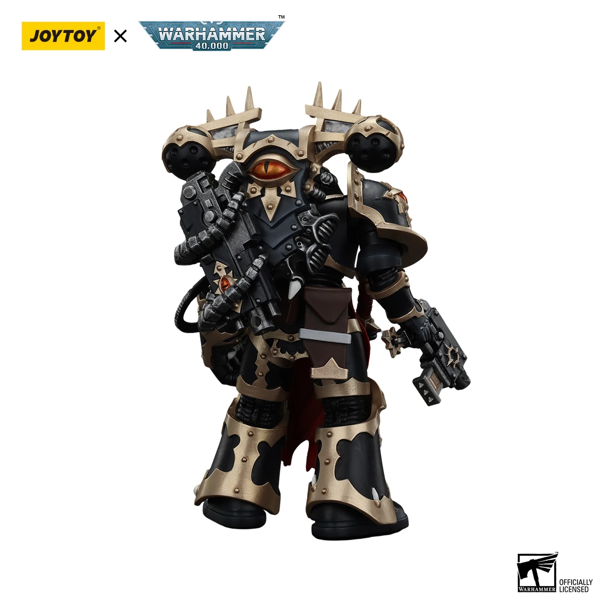 Figura de Acción JOYTOY Warhammer 40K 1/18, Legión Negra de los Marines Espaciales del Caos, con Pistola Bolt y Puño de Poder