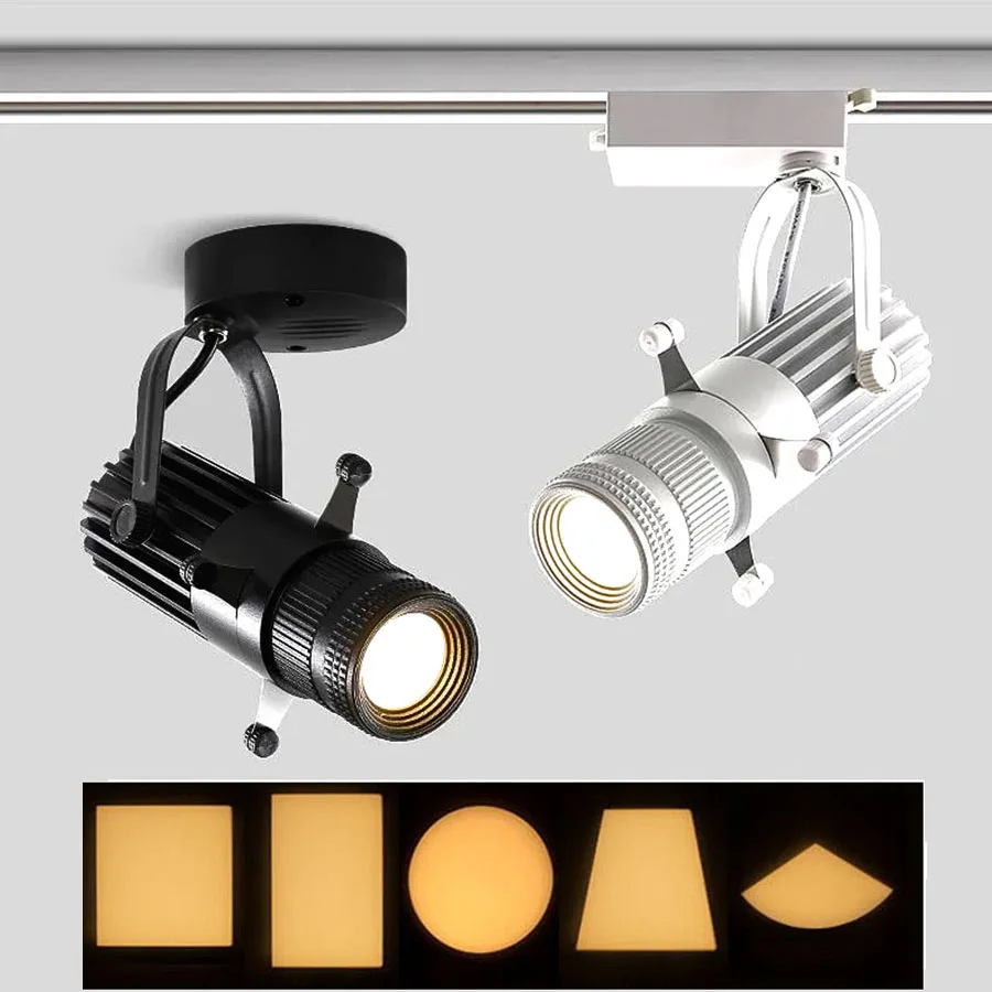 

12W 20W 30W Adjustable Aperture Graphics Cut Light LED Ceiling Spotlight Museum Art Gallery Word Painting Cutting Lamp