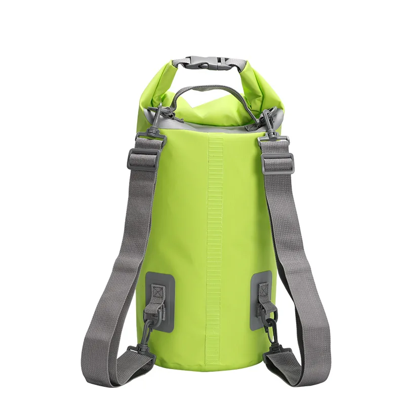 PVC Waterproof Dry Bag Double Shoulder Outdoor Sport Bag for Trekking Floating Sailing Canoing Boating Swimming Storage Backpack