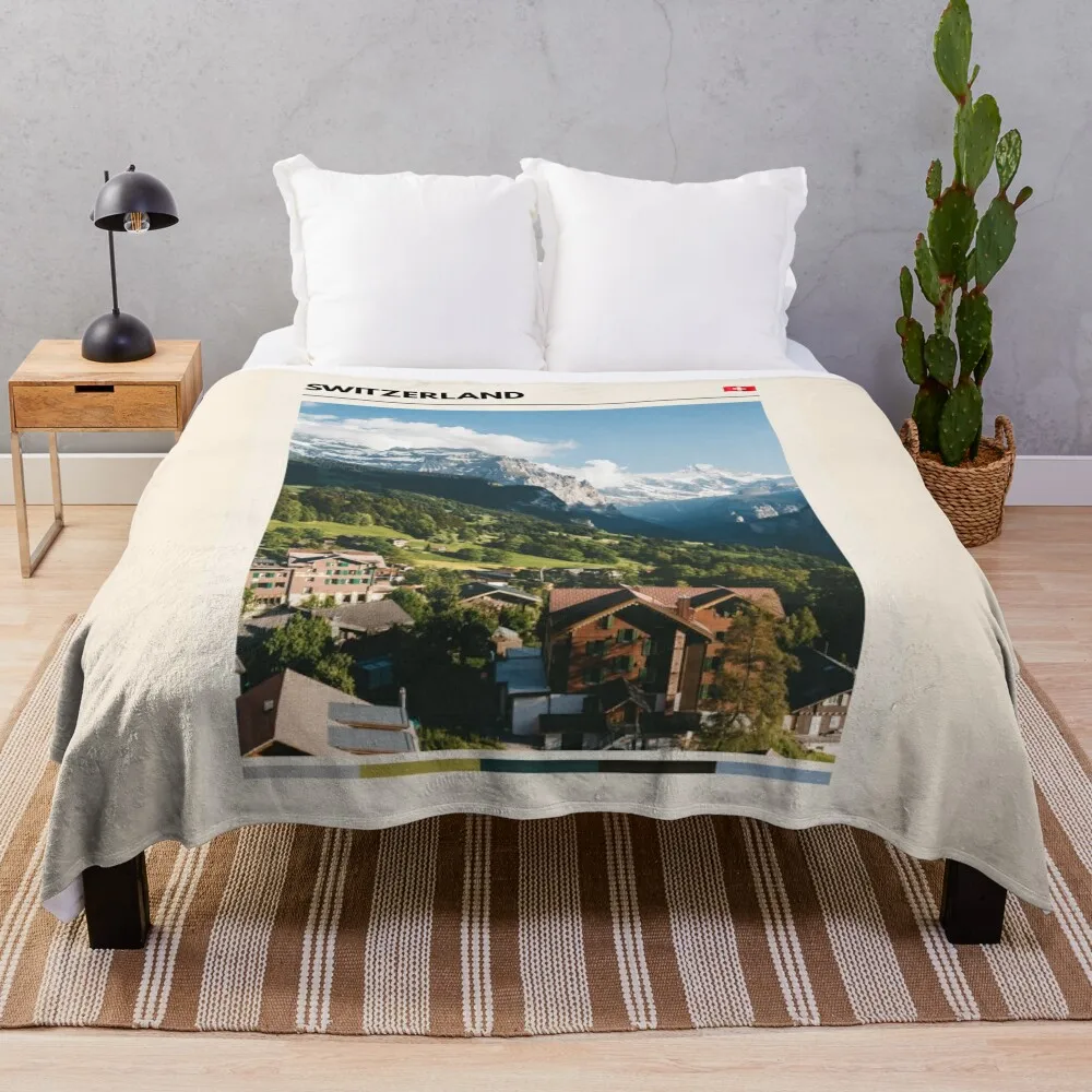 Visit Switzerland (Travel The World) Throw Blanket sofa bed warm for winter for winter Blankets