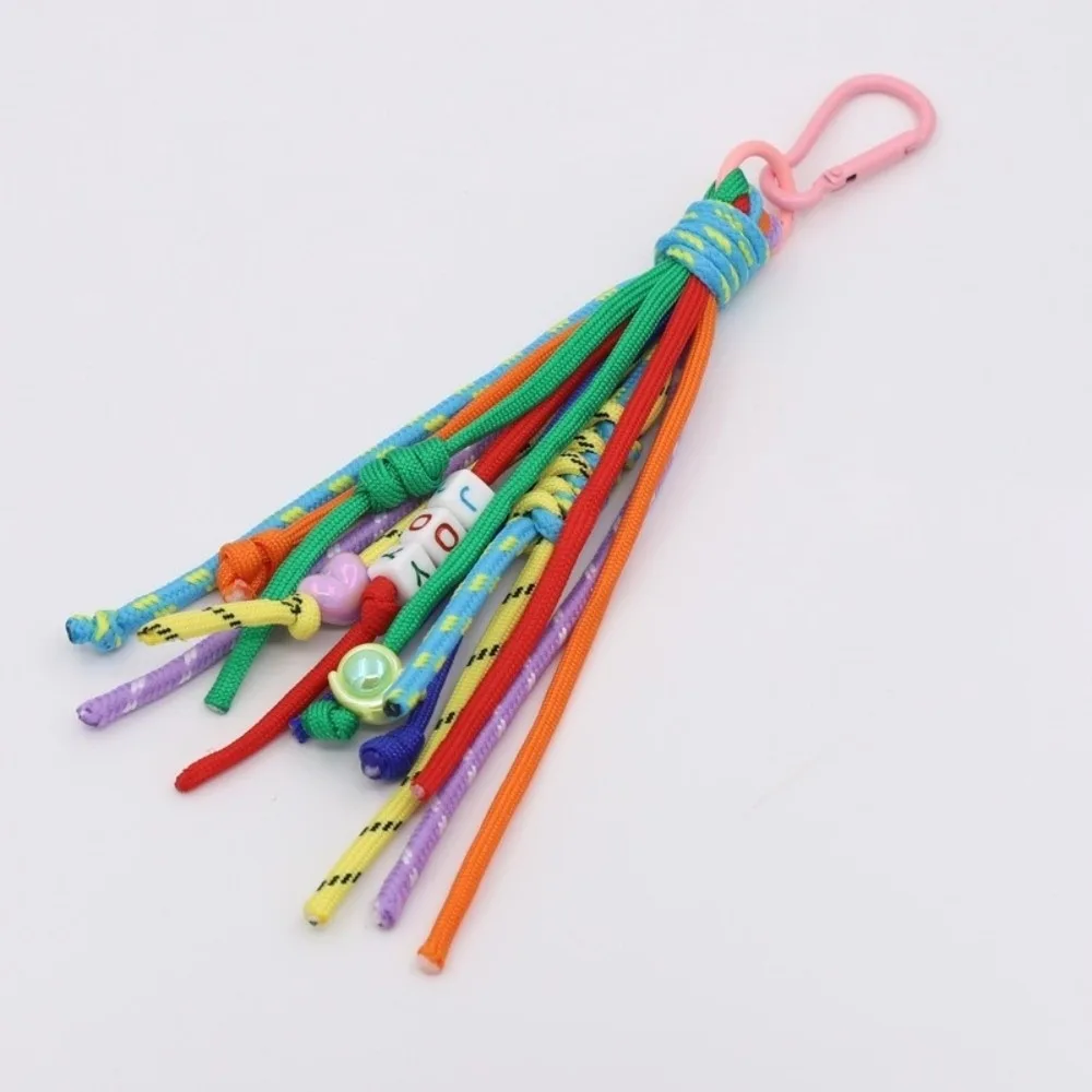 

New Colorful Bag Charms Braided Handmade Jewelr Bag Bohemian Style Key Ring Gift