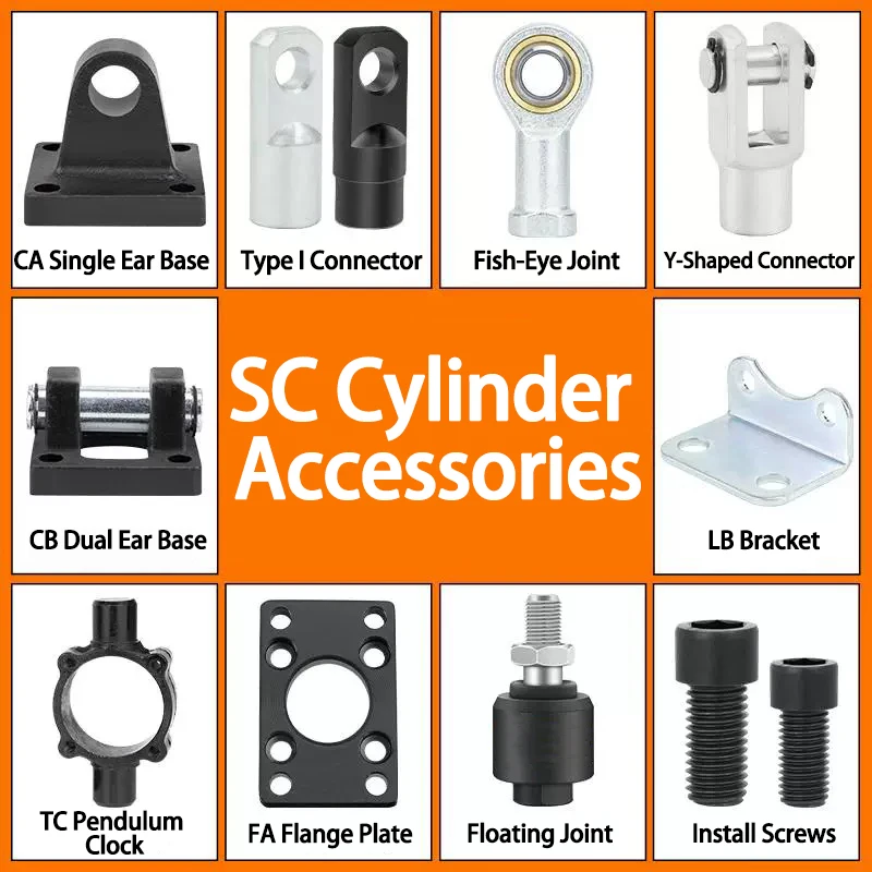 

SC cylinder accessory Y type Double knuckle fitting I Type fitting M10*1.25 M12*1.25 M16*1.5 M20*1.5 M27x2