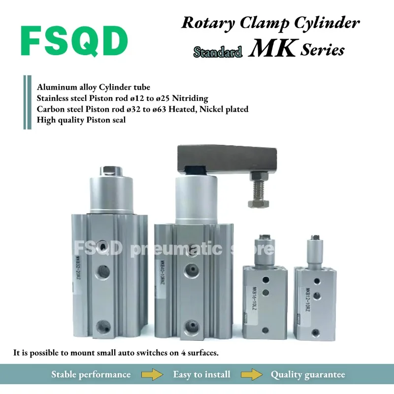 MKB12 MKB16 MKB20 MKB25 MKB32 MKB40 MKB50 MKB63-10RZ 20RZ 30RZ 50RZ 10 20 30 50LZ RNZ LNZ กระบอกสูบแบบหมุนพร้อมตัวจับยึด MK MKB