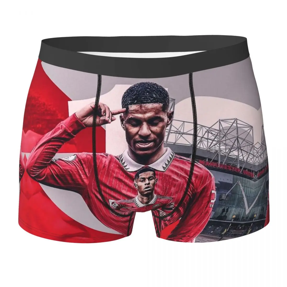 Boxer Underpants Shorts Marcus Rashford New Goal Celebration Panties Men Comfortable Underwear for Homme Man Boyfriend Gifts