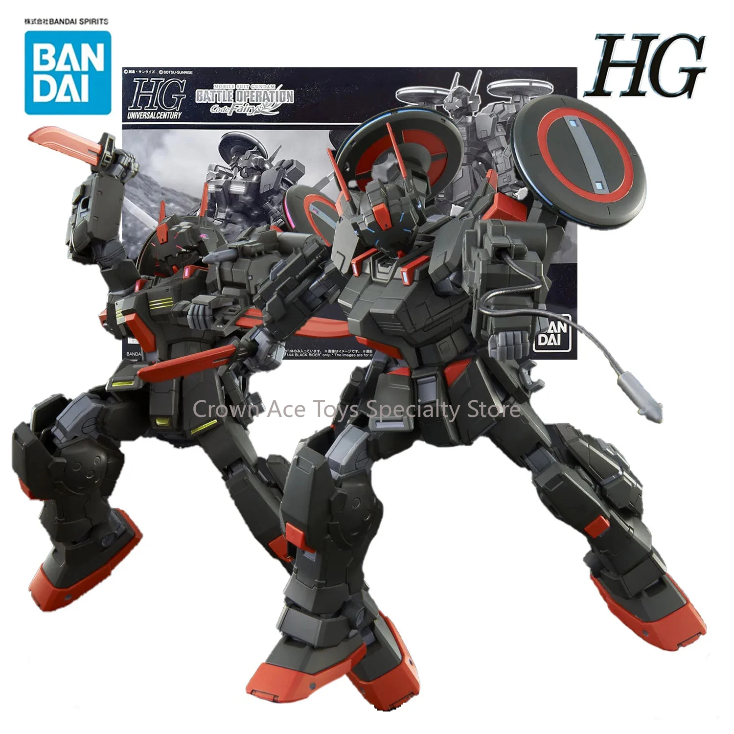 

BANDAI Assembled Animation Model HG 1/144 RX-80BR BLACK RIDER Model Kit Movable Plastic Manga Figures Trendy Toys Holiday Gifts