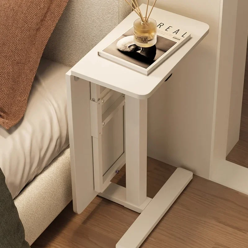 Air-powered Lifting Bed Side Computer Desk Home Bedroom Simple Student Writing Desk Mobile Sofa Folding Desk Office Furniture