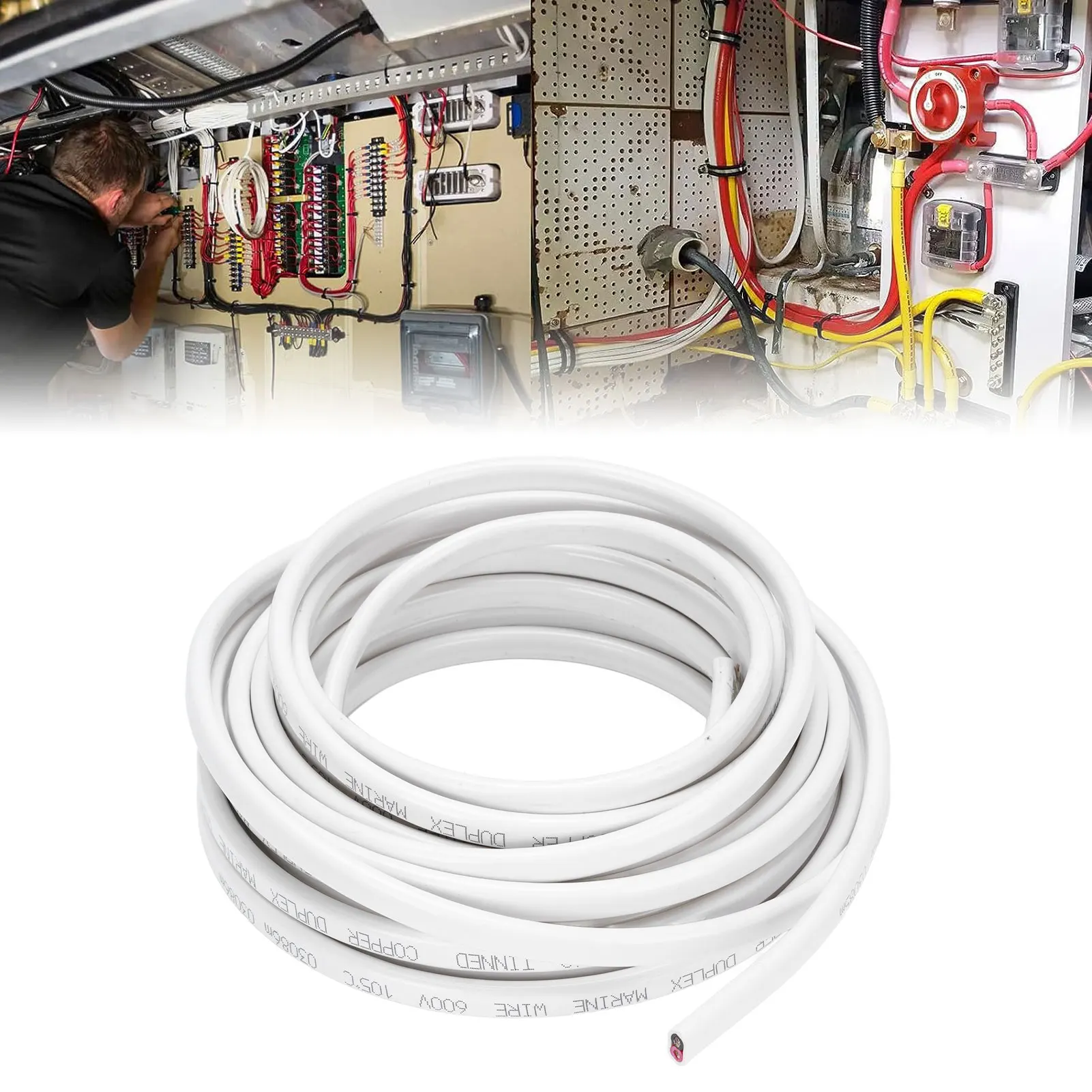 

Boat Electrical Wire Superior Conductivity Flexible Use 14AWG Marine Wire Waterproofing 30ft Professional for Camping Trailer