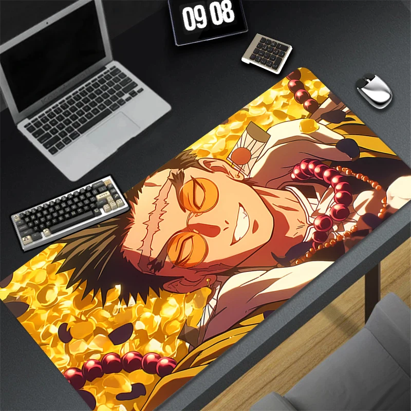 Rubber Anti Slip Cool Mouse Pad Luxury Gaming Accessories Desk Mat D-demon Slayer Himejima Gyoumei Office Computer HD Mousepad