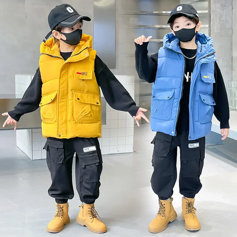 

Boys' vest cotton jacket outer wear warm autumn and winter clothes new children's thickened vest vest vest vest