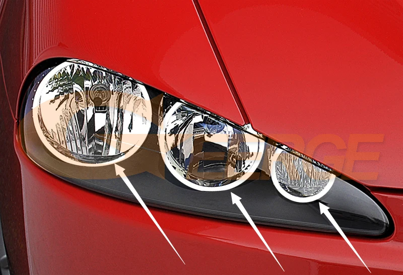 For Alfa Romeo 147 2005 2006 2007 2008 2009 2010 Excellent Day Light Ultra Bright 6 Pcs COB Led Angel Eyes Kit Halo Rings