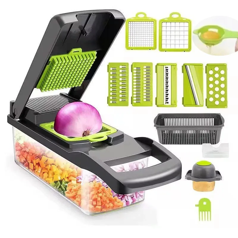 Picture 3: 14 in 1 Multifunctional Vegetable Chopper Onion Chopper Handle Food Grate Food Chopper Kitchen tools Vegetable Slicer Dicer Cut