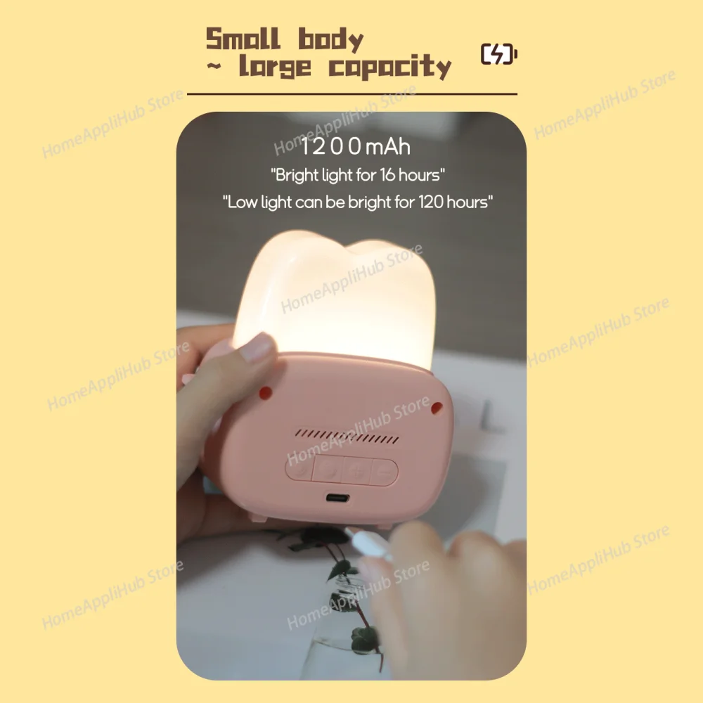 1pc New LED Toaster Alarm Clock, Creative Cartoon Nightlight with Timing Function, Ins Wind Bedside Decoration