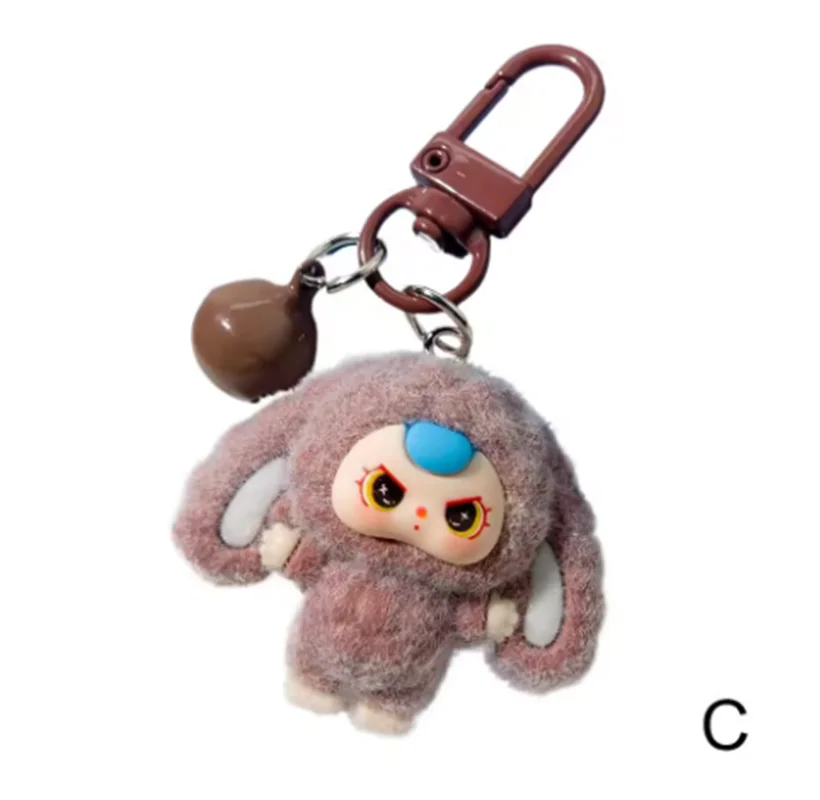 Cute Mini Rabbit Plant Baby Desktop Ornaments In 10 Colours Cartoon Character Keychain Pendant Decorative Accessories BABY THREE