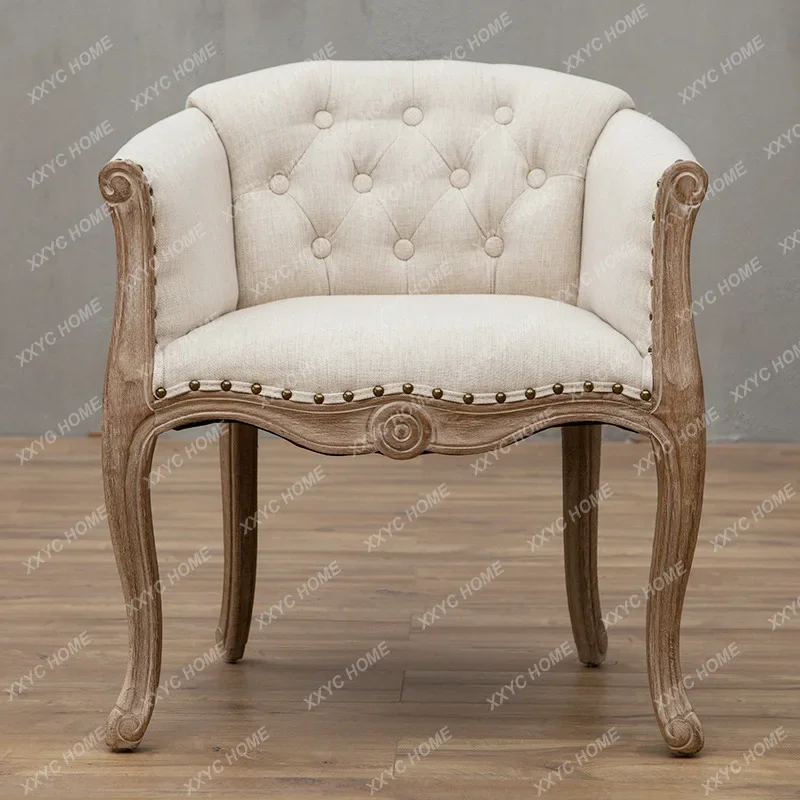 Joylove Leisure Sofa   Solid Wood Antique Study Chair European Hotel Dining  American Desk Single Balcony Chair