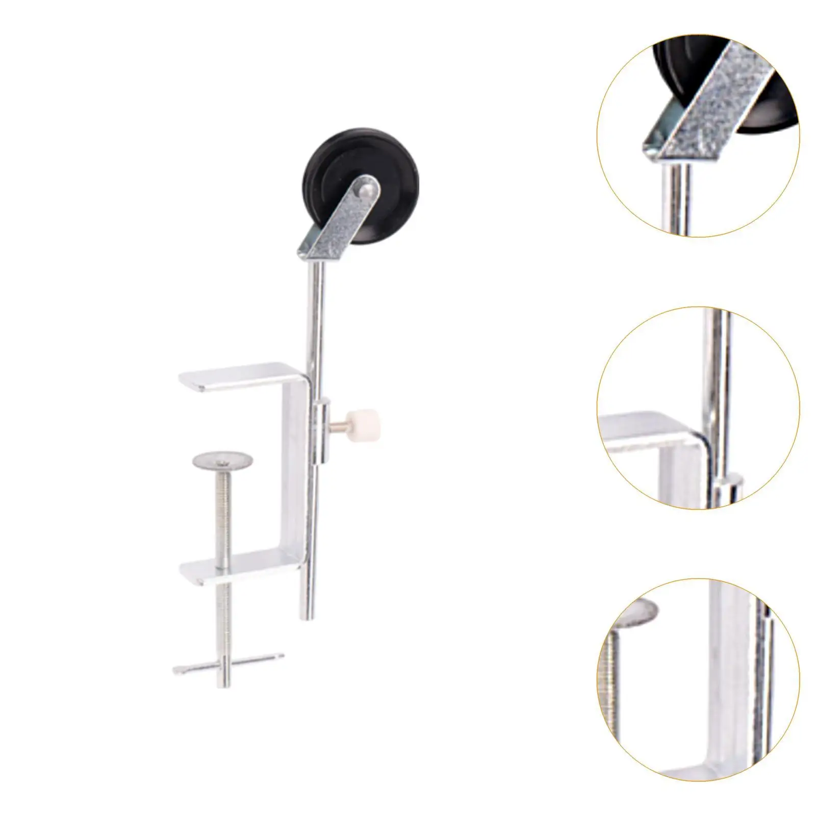 School Pulley Block Teaching Supplies Metal Fixed Pulley with Desk Clamp for Physics Lab Experiments for Student Learning